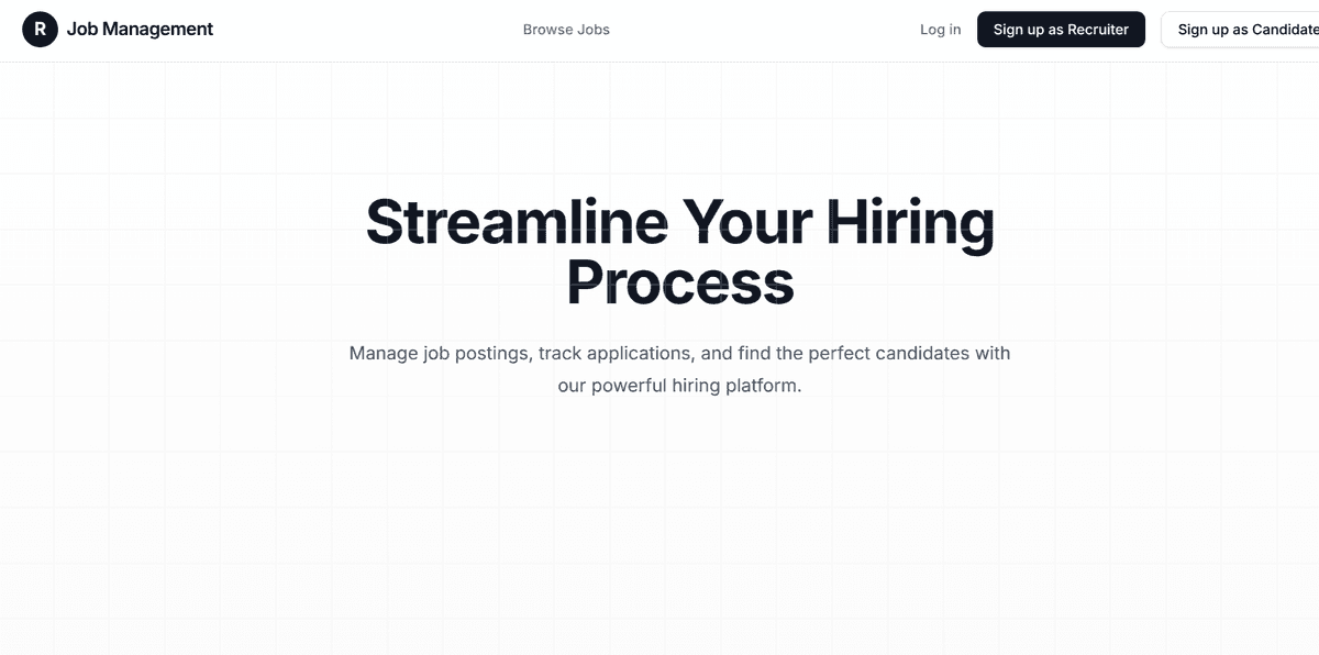 Job portal Management screenshot